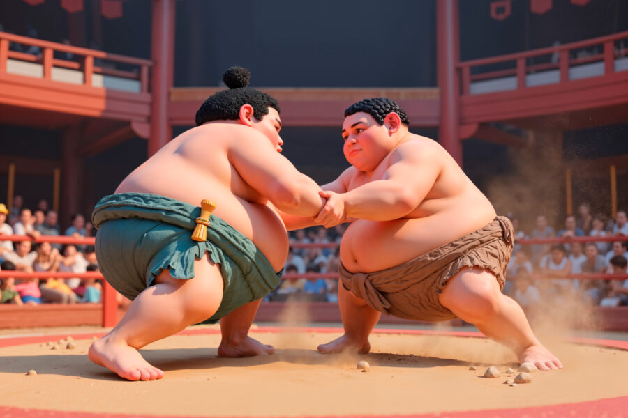 Lutadores de Sumo e a Tradição do Japão